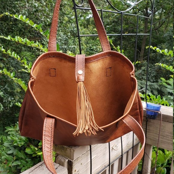 ScapeGrace Designs Brown Leather Handbag Tote - Picture 3 of 4